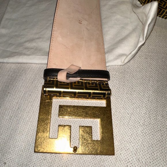 BALMAIN - Monogram-pattern wide belt - Picture 5 of 8